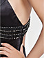  Sheath/Column V-neck  Floor-length Satin Evening Dress
