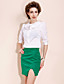  TS Ruffle Neckline 3/4 Sleeve Blouse Shirt