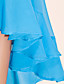  TS Asymmetric Hem Ruffle Maxi Tail Dress