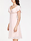  A-line V-neck Knee-length Chiffon Bridesmaid Dress