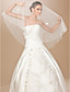  One-tier Tulle Pearl Trim Edge Elbow Wedding Veil With Pearls / Satin Flower (More Colors)