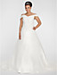  palla abito off-the-spalla cappella treno Chiffon plus size abito da sposa