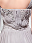  A-line One Shoulder Court Train Chiffon Evening Dress