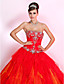  Ball Gown Strapless Floor-length Organza Prom Dress