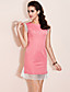  ts robe vintage en dentelle sans manches bodycon