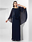  Sheath/Column Scoop Floor-length Chiffon Evening Dress