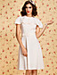  TS VINTAGE 1950s Embroidered Belted Shawl Dress