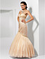  Trumpet/Mermaid Spaghetti Straps Sweetheart Floor-length Tulle Evening Dress