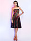  A-line Strapless Knee-length Tulle Dress