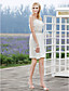  gaine / colonne bustier en organza mini robe de mariée en satin courte