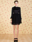  ts vintage vorne Falten Polka Dot Chiffon-Kleid