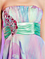  A-line Strapless Short/Mini Chiffon Dress