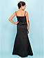  Trumpet/Mermaid Spaghetti Straps Floor-length Satin Junior Bridesmaid Dress