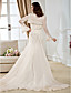 Trumpet/Mermaid Sweetheart Court Train Lace Wedding Dress With A Wrap