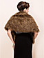  Elegant Long-Haired Faux Fox Fur Party / Evening Shawl / Wrap
