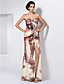  Trumpet/Mermaid Sweetheart Strapless Floor-length Chiffon Beading Split Front Ruching Evening Dress
