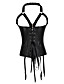  Leatherette with Zipper Strapless Front Zipper Closure Corsets Shapewear