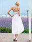  Debonaire A-line Strapless Asymmetrical Taffeta Wedding Dress