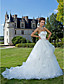  Ball Gown Sweetheart Cathedral Train Organza And Satin Wedding Dress
