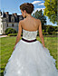  Ball Gown Sweetheart Cathedral Train Organza And Satin Wedding Dress