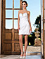  Sheath/Column Sweetheart Asymmetrical Chiffon Evening Dress With Removable Train