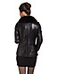  Charming Long Sleeve Fox Fur Collar Mink Fur Bottom Hem Evening/Casual Lambskin Leather Jacket