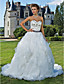  Ball Gown Sweetheart Cathedral Train Organza And Satin Wedding Dress