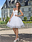  Ball Gown Sweetheart Strapless Knee-length Lace Wedding Dress
