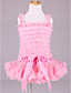  tapas del petti con pettidress a Juego vestido de niña de las flores de gasa