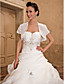  Ball Gown Sweetheart Strapless Chapel Train Organza Crystal Detailing Wedding Dress With A Wrap