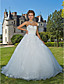  Ball Gown Sweetheart Chapel Train Organza Wedding Dress