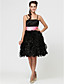  A-line Knee-length Organza Bridesmaid Dress With Ruffles