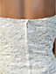  Sheath/Column Sweetheart Knee-length  Lace And Tulle Wedding Dress