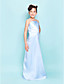  Sheath/Column Spaghetti Straps Floor-length Stretch SatinJunior Bridesmaid Dress