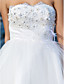  Ball Gown Strapless Ankle-length Tulle Wedding Dress