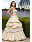  Ball Gown Strapless Floor-length Taffeta Evening Dress