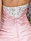  Ball Gown Strapless Court Train Taffeta Organza Evening Dress
