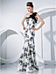  Trumpet/Mermaid One Shoulder Floor-length Taffeta Evening Dress