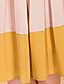  TS VINTAGE Contrast Color Shawl Collar Gathered Dress