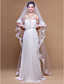  One-tier Chapel Wedding Veils With Scalloped/Lace Applique Edge (More Colors)