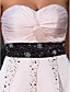  A-line Sweetheart Knee-length Satin Chiffon Cocktail Dress