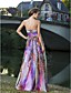  Sheath/Column Sweetheart Strapless Floor-length Chiffon Evening Dress With Flower(s)