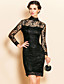  TS High Neck Lace Slim Dress