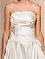  Ball Gown Strapless Knee-length Satin Wedding Dress