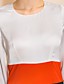  TS Simplicity Contrast Color Long Sleeve Slim Sheath Dress