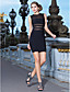  Sheath/Column Jewel Short/Mini Bandage Dress