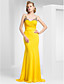  Trumpet/Mermaid Straps Sweep/Brush Train Chiffon Evening Dress