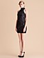  TS Halter Handmade 3D Floral Decor Bodycon Jersey Dress