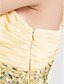  A-line One-Shoulder Sweep/Brush Train Chiffon Evening Dress