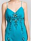  Sheath/Column V-neck Knee-length Chiffon Cocktail Dress